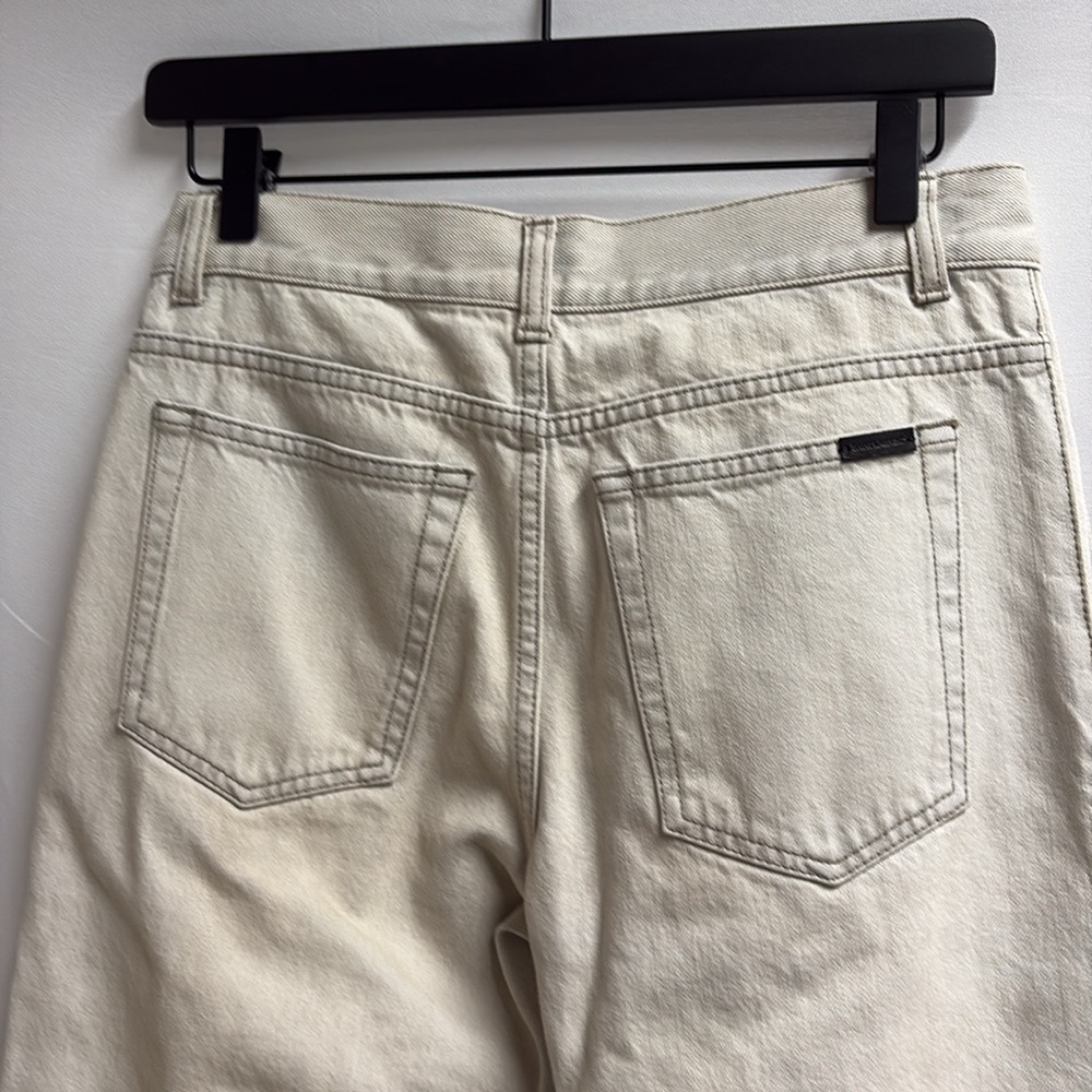 SAINT LAURENT Carrot Fit Denim Jeans Grey Off White Size 28 NWT - Picture 8 of 12